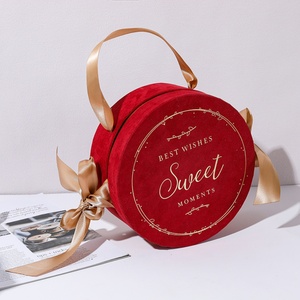 Velvet <b>Wedding</b> Handbag Candy <b>Box</b> Velvet <b>Wedding</b> Favor <b>Box</b> Side-Handled Bow Gift <b>Box</b> - Product Image 2