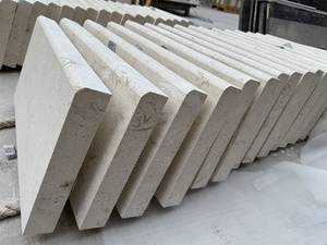 Dalles de bordure de <span class=keywords><strong>piscine</strong></span> en pierre calcaire blanche sablée naturelle pour extérieur - Product Image 5