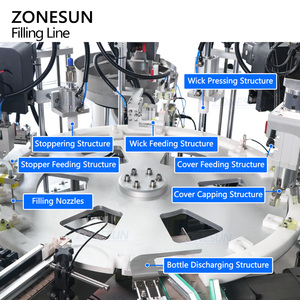 เครื่องบรรจุน้ำหอมอัตโนมัติ ZONESUN ZS-AFCL12 พร้อมปั๊มแม่เหล็ก สำหรับน้ำหอมปรับอากาศแบบก้านไม้หอม  พร้อมระบบปิดฝาและติดฉลากในสายการผลิต - Product Image 2