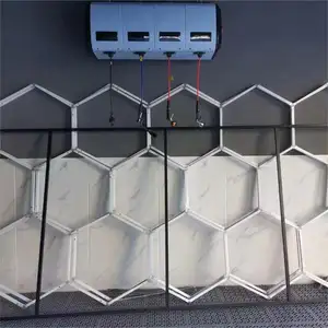 Coloré hexagonal pendentif forme plafond cylindre veilleuse tactile panneaux sensibles led