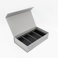 Boîte rigide de luxe de style livre, design gratuit, papier mat laminé, gaufrage personnalisé, insert en mousse EVA, fermeture magnétique