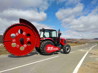 Trancheuse à disque ronde avec boîte de vitesses pour tracteur, pour pavés en béton - Machine à creuser des fossés en acier multifonctionnelle et efficace