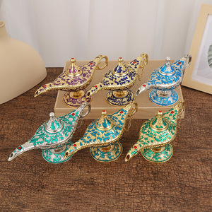 Cadeaux Décoration d'intérieur pour Artisanat Métallique Lampe Aladdin Couleurs Mixtes Petite Taille - Product Image 3