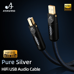 Per ATAUDIO di fascia alta cavo dati <span class=keywords><strong>Audio</strong></span> <span class=keywords><strong>USB</strong></span> in argento puro in fibra di carbonio placcato oro C B OTG giacca in Nylon per altoparlante <span class=keywords><strong>Audio</strong></span> Hifi - Product Image 2