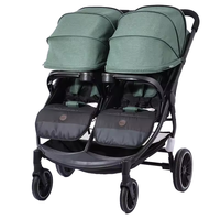 Poussette jumelle pliable et légère en alliage d'aluminium de luxe Kidilo LB100 avec double siège pour système de voyage pour jumeaux