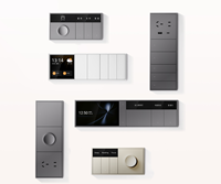 LTECH Super+ Cadre décoratif triple en métal et plastique hybride compatible avec la série S, plaque de couverture murale pour interrupteur intelligent SP3