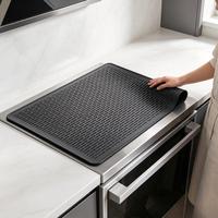 Tapis de cuisine classique en silicone écologique antidérapant, couvre-plaque de cuisson multifonctionnel, égouttoir à vaisselle, non toxique, isolant thermique