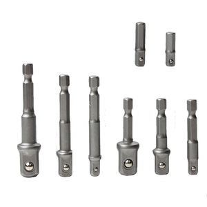 Tianhu Electric Drill Extension Rod Hex to Square Ball Joint Adapter 8Pcs Set 45 Steel Zinc Plated - Product Image 2