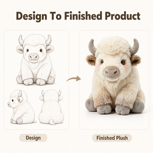 Peluche de veau personnalisée directement de l'usine, en tissu super doux, rembourrée de coton PP, anti-stress, pour fêtes, unisexe, tailles 11-30 cm, avec sacs - Product Image 1