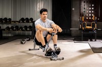 Máquina de Remo con Asiento de Acero y Resistencia Ajustable para Interiores BNcompany, Equipo de Gimnasio Plegable para Uso Doméstico para el Acondicionamiento Físico