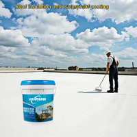 Revêtement acrylique imperméable résistant aux UV et réfléchissant la chaleur, forte adhérence, application facile pour les toits en béton et les murs extérieurs
