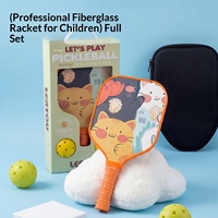 Raquette de pickleball pour enfants la plus vendue à l'international, en fibre de verre, design rectangulaire double face, 35x18cm, sans trous, 180g