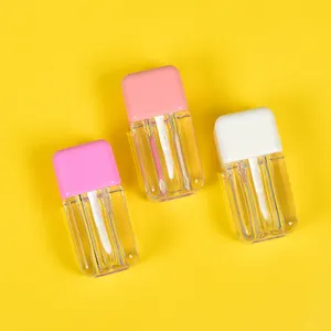 סיטונאי כיכר lipgloss מיני שפתיים זיגוג צינור הריק 4ml גלוס מיכל