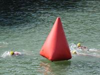 Bouées nautiques gonflables personnalisées - Marqueurs de sécurité étanches pour événements aquatiques