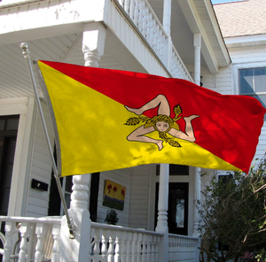 <span class=keywords><strong>Bandera</strong></span> de Poliéster de Alta Calidad al por Mayor de <span class=keywords><strong>Sicilia</strong></span>, <span class=keywords><strong>Bandera</strong></span> Personalizada de 90*150cm con Funda y Ojales para Actividades Promocionales - Product Image 2