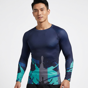 Men's Full Sleeve Sublimated Compression Rash Guard Quick Dry Printed Gym Wear Long Sleeve Top Compression <b>shirt</b> Baselayer - Product Image 1