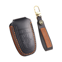 Étui de clé de voiture en cuir véritable de luxe de haute qualité pour la nouvelle Ford F-150 Explorer avec cinq télécommandes intelligentes différentes