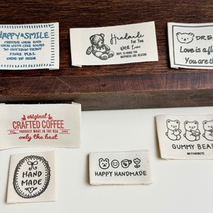 Etiquetas de Tela de Algodón con Estampado de Oso de Dibujos Animados Personalizadas, Etiquetas de Prendas <span class=keywords><strong>para</strong></span> Mascotas con Tinta Suave, <span class=keywords><strong>para</strong></span> Suéteres y <span class=keywords><strong>Ropa</strong></span> - Product Image 4