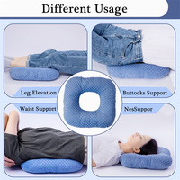 Coussin de siège en forme de donut pour soulager les douleurs du coccyx, orthopédique, pour hémorroïdes, post-partum, grossesse, escarres, tricoté