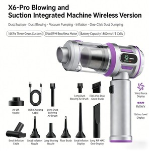 Máy hút bụi cầm tay không dây di động, sạc USB, ba chế độ, X6Pro, màn hình thông minh, tích hợp chức năng thổi và hút - Product Image 6