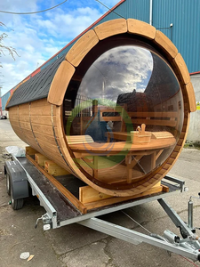 Sauna de Barril Panorámica Tradicional de Madera de Cedro Canadiense para 4-6 Personas en Venta - Product Image 2