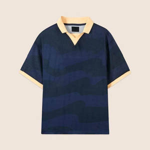 工厂批发复古经典足球 Polo 衫热升华街头时尚足球 T 恤复古风格足球服 - Product Image 1