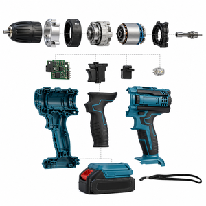 Taladro Inalámbrico <span class=keywords><strong>de</strong></span> 21V 2.0Ah con Motor <span class=keywords><strong>de</strong></span> Escobillas, Kit Combinado con Portabrocas sin Llave, 50 Nm <span class=keywords><strong>de</strong></span> Torque Máximo, Velocidad Variable, Apto para Impacto, para Trabajos <span class=keywords><strong>de</strong></span> Bricolaje en Madera/Metal - Product Image 3
