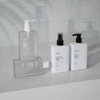 Juego de Envases de Plástico Cuadrados de 250 ml para Aceite Capilar, Spray, Champú y Acondicionador con Logotipo Personalizado