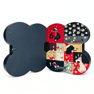 Custom Dog Bone Shaped Advent Calendar <b>Box</b> with 13 Drawers Rigid Cardboard Pet Theme <b>Christmas</b> Blind <b>Box</b> Mystery Packaging <b>Box</b> - Product Image 1