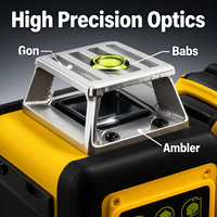Niveau laser professionnel rechargeable sans fil 48V, mini, portable, alimenté par batterie, avec 3 lignes laser pour travaux de construction