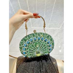 Glitzernde Sonnenblumen-Handtaschen Kristall-Clutch Blumen-Braut-Abendtasche Damen Bling Diamant Strass Kettentasche - Product Image 4