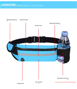 Tas Pinggang Olahraga Luar Ruangan Lari Jogging Tahan Air, Kantong Ponsel, Sabuk Pinggang Fitness Elastis Pria Wanita - Product Image 6