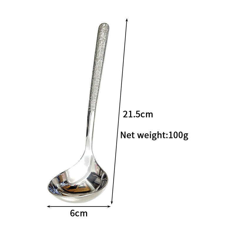 304 hammered handle soup spoon