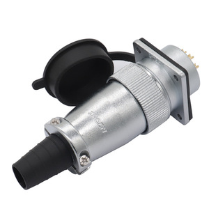 ZhqcN Aviation Plug Ws32-19 Pin 19p Square Flange Socket Male Female Electrical Connector Zinc Alloy Housing - Product Image 2