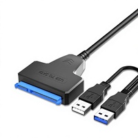 Cable Adaptador USB 3.0 a SATA - Cable Externo de 25 Pulgadas para SSD/HDD, Plug-and-Play, Fácil de Conectar, Empaque con Banda Perlada