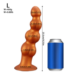 Plug anale a 4 sfere Muscle, con perle di estrazione grandi, forma irregolare, unisex, giocattolo sessuale SM, dilatatore anale per principianti e adulti. - Product Image 1