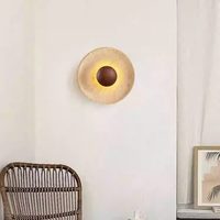 Applique Murale LED Style Wabi-Sabi Vintage 3500K Jaune Chaud Finition Travertin pour Restaurant, Gîte, Couloir, Escalier, Ambiance