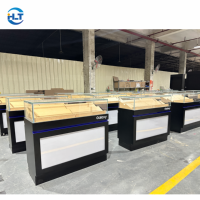 Comptoir de présentation en verre pour magasin de téléphonie mobile, ensemble de tables d'expérience |   Imperméable, écologique, recyclable, durable, personnalisé en usine, complet