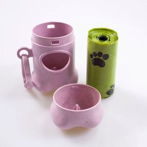 Nuevo Dispensador de Bolsas para Excrementos de Perro en Forma de Hueso, Hecho de Paja de Trigo Natural, con 1 Rollo de Bolsas Biodegradables y Soporte Personalizado para Bolsas de Excrementos de Perro - Product Image 3