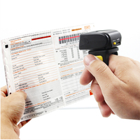 Symcode MJ-R30 Mini Lector de Códigos de Barras Inalámbrico USB, Escáner Portátil de Códigos QR 1D y 2D para Anillo, para Aplicaciones de Escaneo
