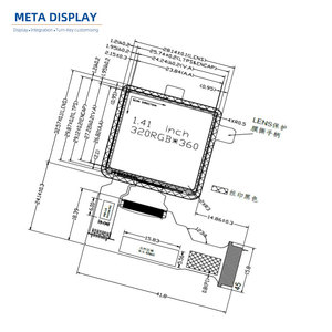 1.4นิ้ว AMOLED Display 320x360 MIPI สี่เหลี่ยมผืนผ้าจอแสดงผล - Product Image 1