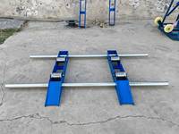 Support de bobine de câble horizontal portable robuste YILI avec rouleaux en acier |   Support de câble stable bleu/vert 1m