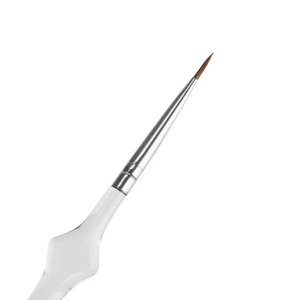 Pinceau liner pour nail art en nylon avec manche en acrylique transparent, pointe très fine à ferrule sertie, pour peinture au gel - Product Image 4