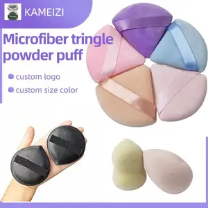 Wholesale High Colorful Quality Beauty Microfiber Puffs Face Puff Pink Makeup Triangle Powder Puff Konjac Sponge Acid Sponge