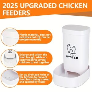 Plastic <b>Chicken</b> <b>Grit</b> Feeder Poultry Feed Container Hanging Feeding Dispenser Farm Use - Product Image 6