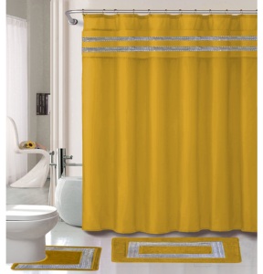 Ensemble <span class=keywords><strong>de</strong></span> <span class=keywords><strong>tapis</strong></span> <span class=keywords><strong>de</strong></span> <span class=keywords><strong>bain</strong></span> 15 pièces, bordé <span class=keywords><strong>de</strong></span> paillettes, ensemble <span class=keywords><strong>de</strong></span> <span class=keywords><strong>salle</strong></span> <span class=keywords><strong>de</strong></span> <span class=keywords><strong>bain</strong></span> en tissu, rideau <span class=keywords><strong>de</strong></span> douche, <span class=keywords><strong>tapis</strong></span> et ensemble <span class=keywords><strong>de</strong></span> contour avec crochets en métal - Product Image 5