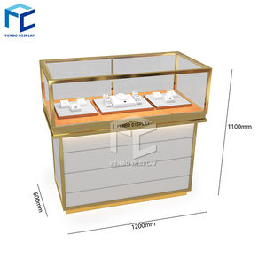 הבציר זכוכית גדולים הוביל זכוכית ראווה ארון אחסון תצוגה עם מנעול מעוקל מראה מותאם אישית בסין - Product Image 2