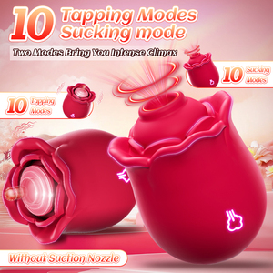 ホットサプライヤー卸売 2-<span class=keywords><strong>in</strong></span>-1 クリトリス刺激器 10種類のタッピングモード 10種類の吸引モード シリコン製安全な大人のおもちゃ ローズバイブレーター - Product Image 2