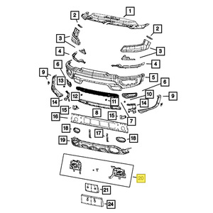 ขายึดกันชนหน้า 68404156AA สำหรับ Ram 1500 Trx Tyrannosaurus Rex 2019 2023 อะไหล่ทดแทน - Product Image 4