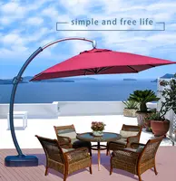 Роскошный зонт-зонт для патио, алюминиевый боковой полюс 3,5*3,5 * H 2,9 м, уличный зонт, зонтик для сада